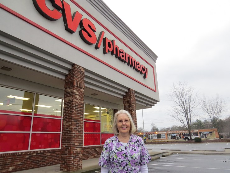 Kay goes to the pharmacy